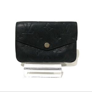 Authentic Louis Vuitton Black Empriente Leather Key Pouch Black Noir Wallet